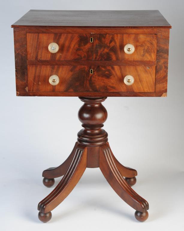 Early 19th C. Baltimore Classical 2-Drawer Stand (1 of 8)