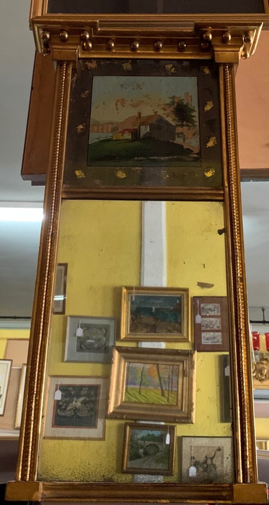 Antique Federal Style Reverse Painted Mirror (1 of 3)