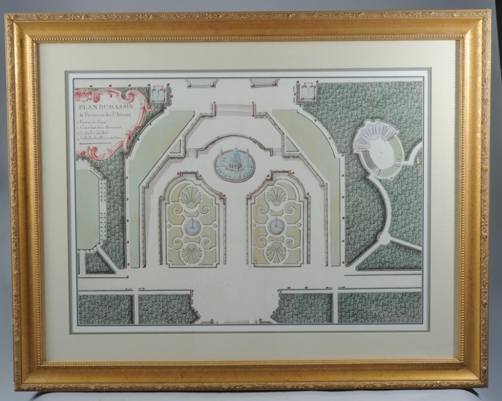 French Architectural Print in Gilt Frame (1 of 2)
