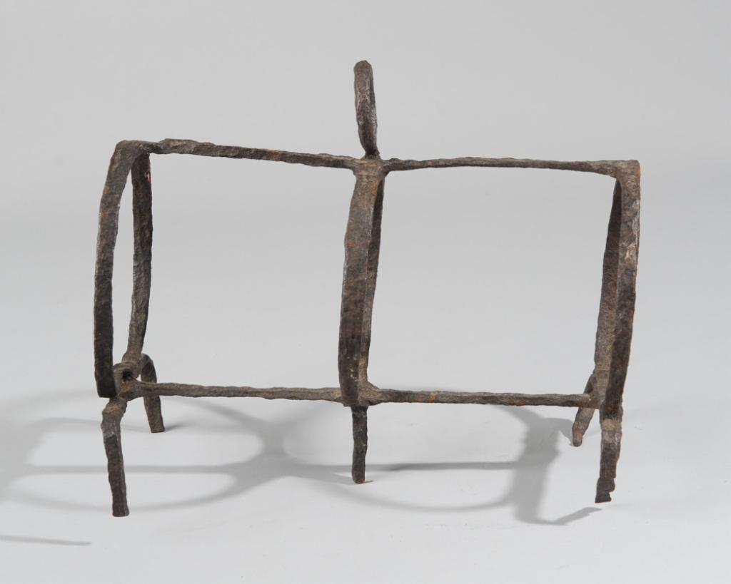18th C. Pipe Kiln: Blacksmith made wrought iron pipe kiln, acquired by a private collector from the collection of the historic Michie Tavern, est. 1784, near Monticello in Virginia. Original, untouched surface. Aprox. 1