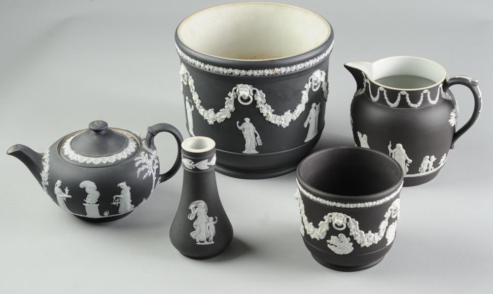 Wedgwood Black Jasperware Grouping (1 of 5)