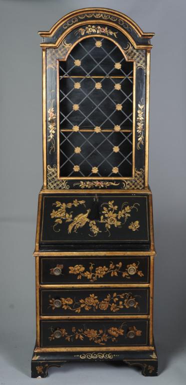 Hand Painted & Gesso Secretary Slant Front Desk (1 of 5)