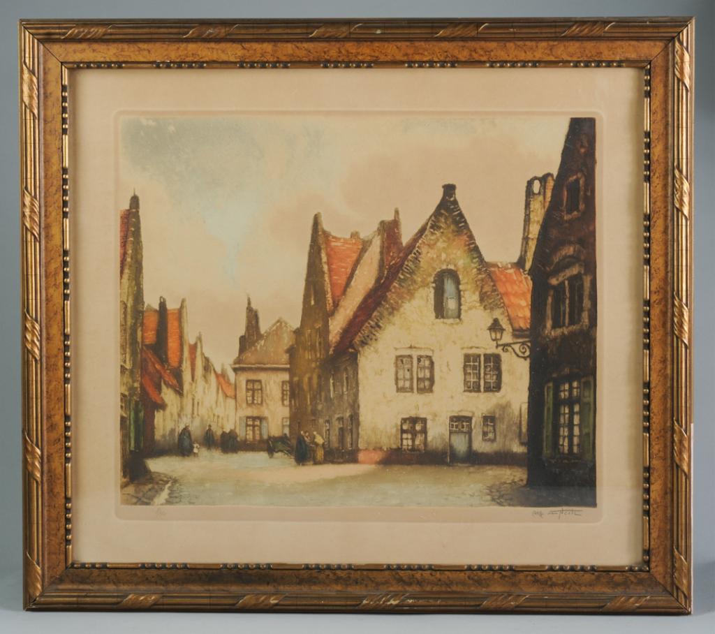 Signed Etching by Alfred Van Neste (1874-1969) (1 of 3)