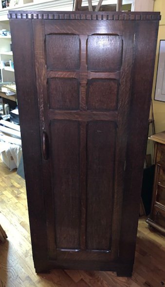 20th C. English Oak Hall Wardrobe (1 of 3)