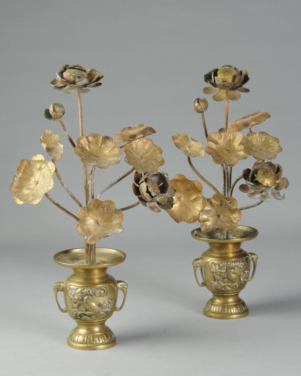 Pair Antique Japanese Square Bottle Vases Signed May 04 2019