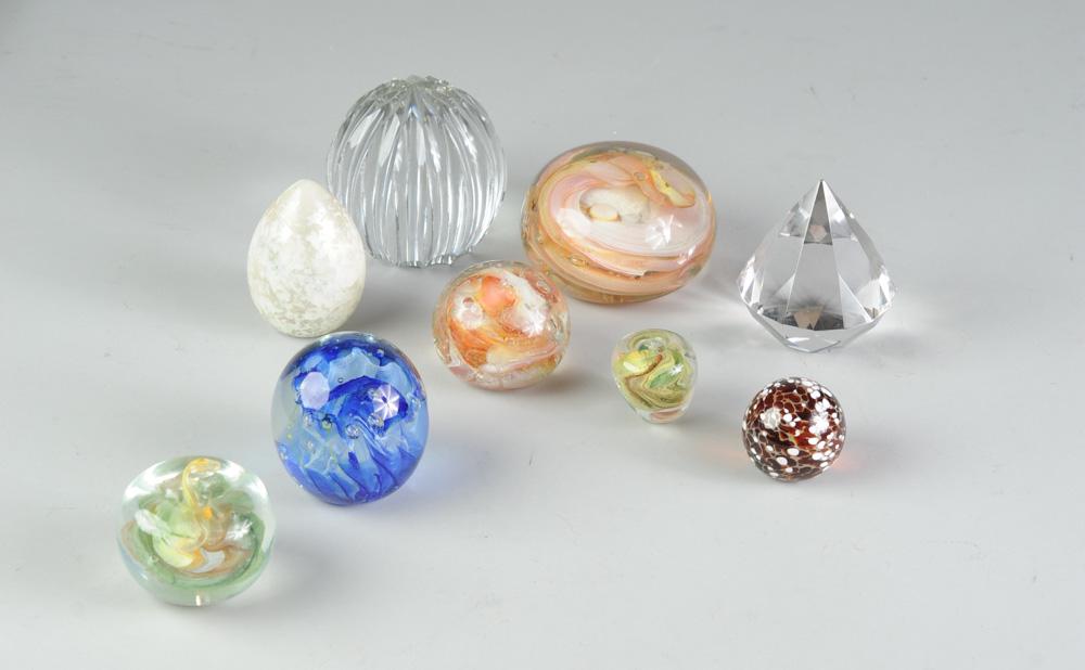 Lot Art Glass Paperweights, Tiffany, + (1 of 5)