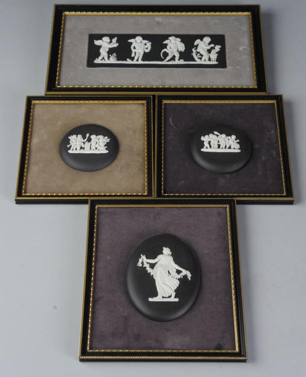 Wedgwood Grouping, Black Jasperware Plaques (1 of 6)