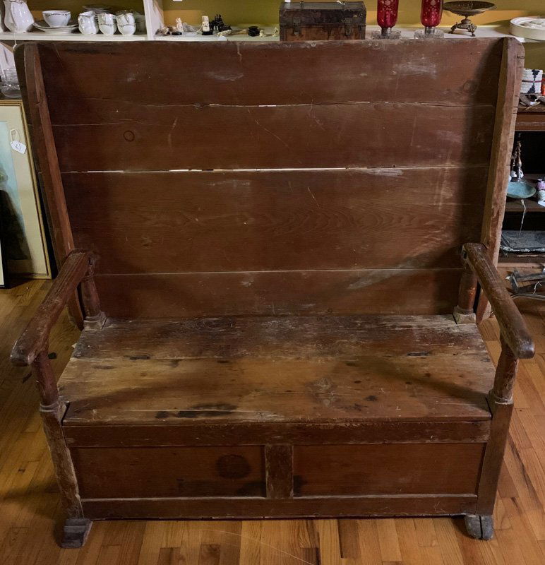 Antique Pine Bench Table (1 of 3)