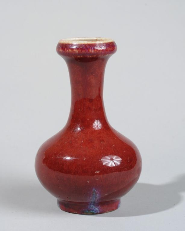 Small Chinese Garlic Head Flambe Vase (1 of 3)