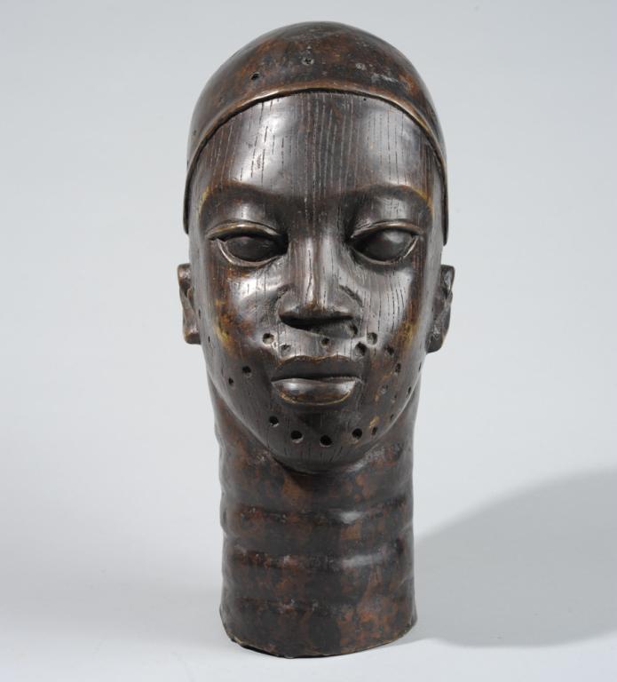 African Benin Bronze Head (1 of 4)