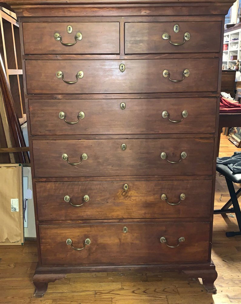 Antique Chippendale Style Chest of Drawers (1 of 3)