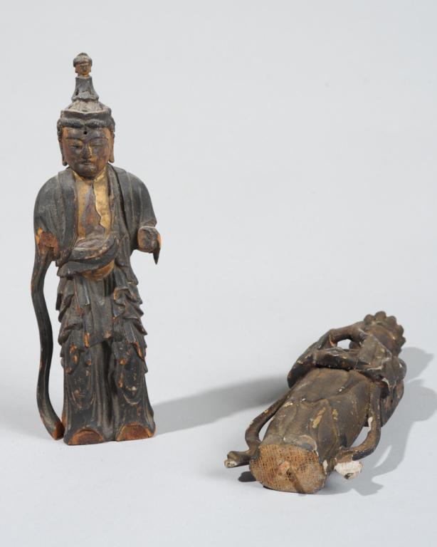 Japanese Gilt Wood Kannon & Buddha Figures (1 of 4)