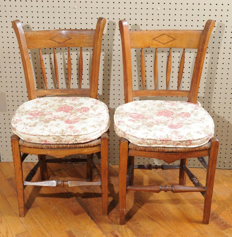 Pair Rush Seat Side Chairs (1 of 4)