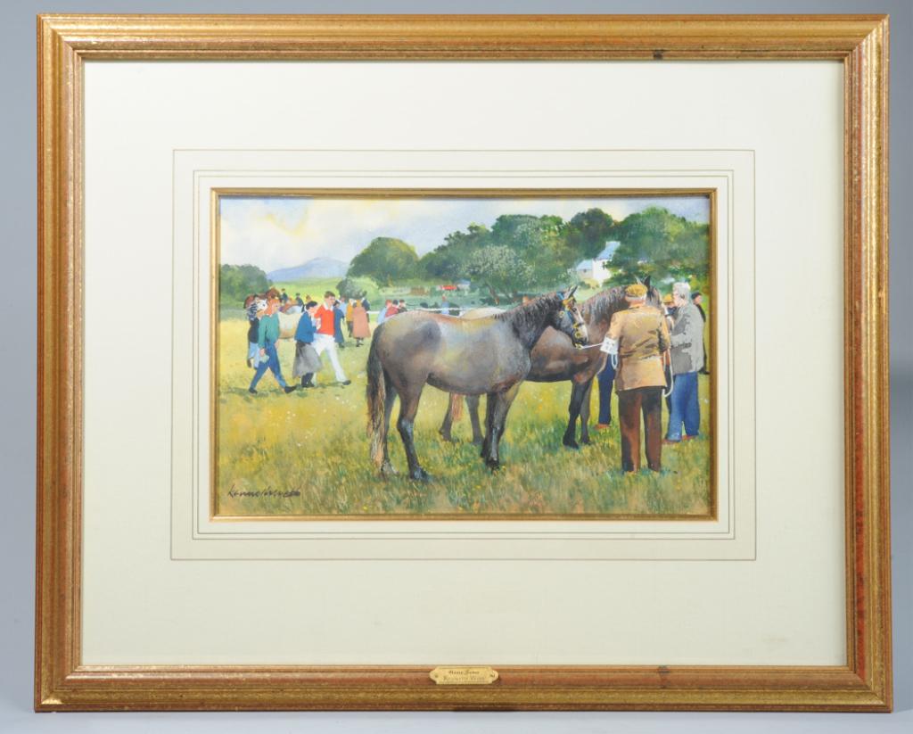 Kenneth Webb (Ireland 1927-) Equestrian Watercolor (1 of 4)