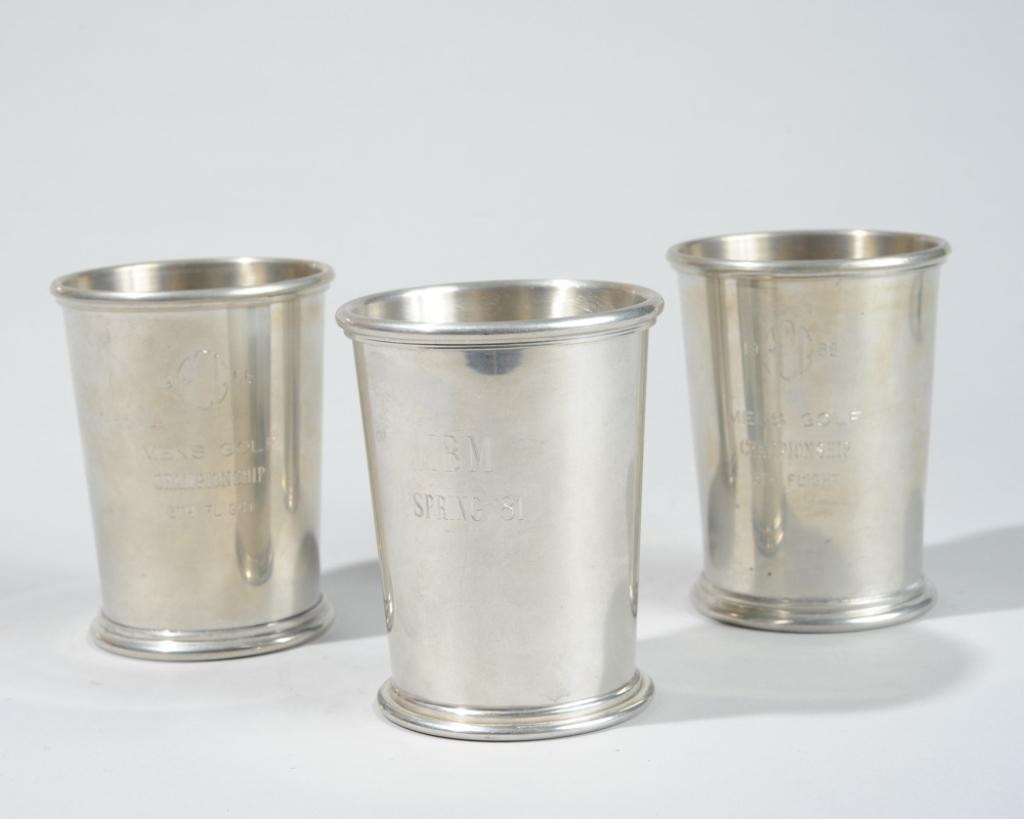 Three Vintage Pewter Julep Cups (1 of 1)