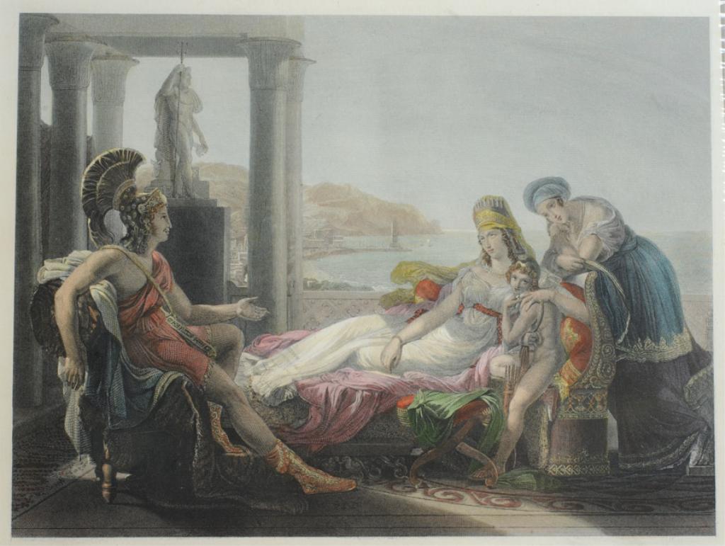 Orig. 19th C Hand-Colored Engraving after Guerin (1 of 2)