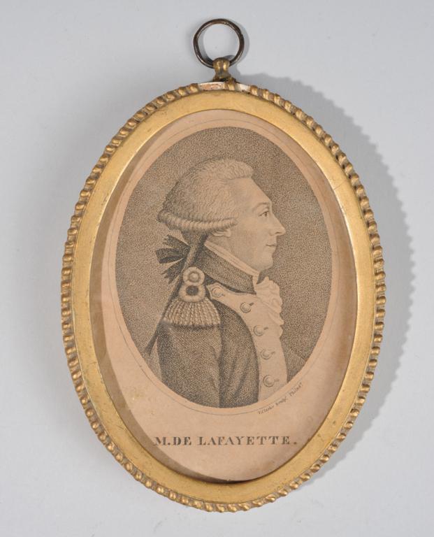 Antique Etching Marquis de Lafayette after Clarke (1 of 3)