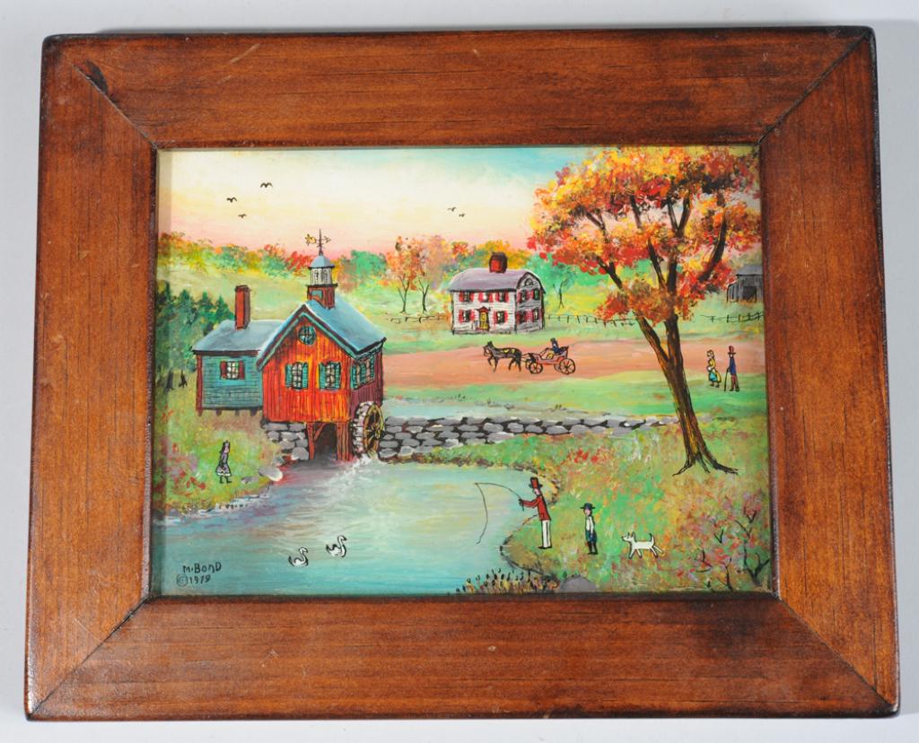 Milton Bond (1918-2010) Reverse Painting on Glass (1 of 4)