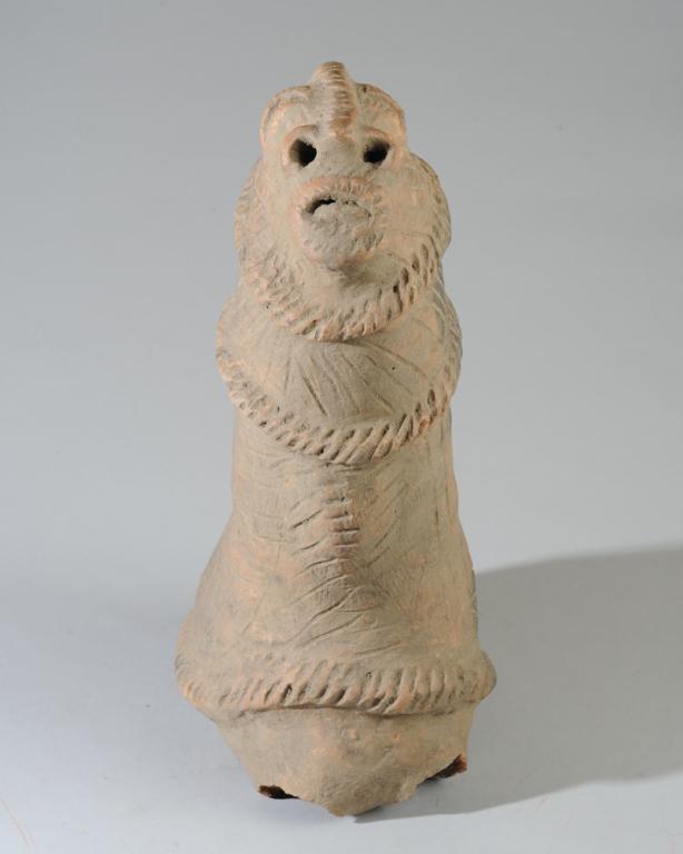 Dakakari Terracotta Animal Figure: Probably representing a camel. Dakakari people, Nigeria. Approx. 20 1/2" in height.Provenance: Estate of Thomas McNemar, (1931-2020.) McNemar lived and collected throughout Central and West Africa in 