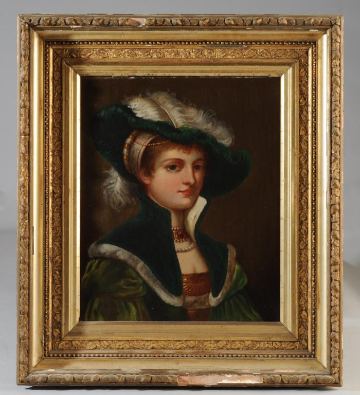 Renaissance Revival Oil on Canvas Portrait (1 of 6)