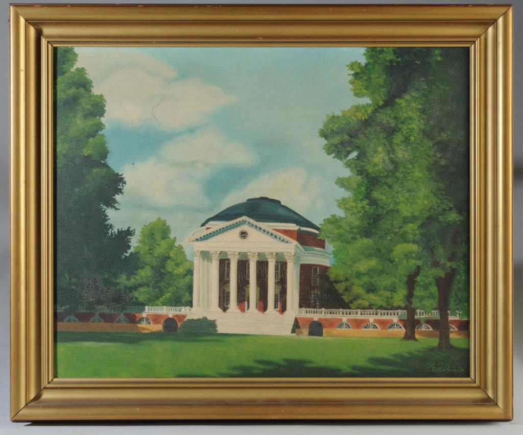 1942 Painting of University of Virginia Rotunda (1 of 4)