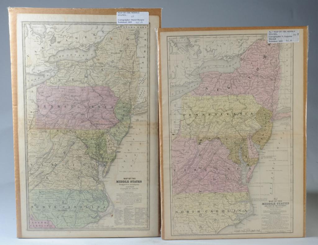1839 Maps, Middle States, Burgess, Mitchell (1 of 5)