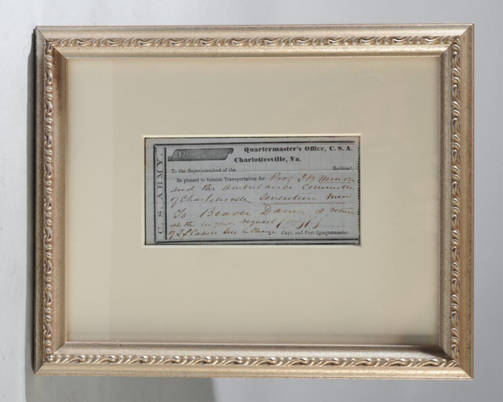 Charlottesville CSA Rail Pass Battle of Wilderness (1 of 3)