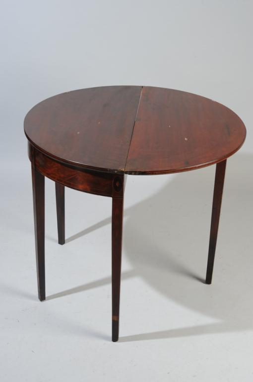 L 18th / E 19th C. Mahogany Inlaid Game Table (1 of 4)
