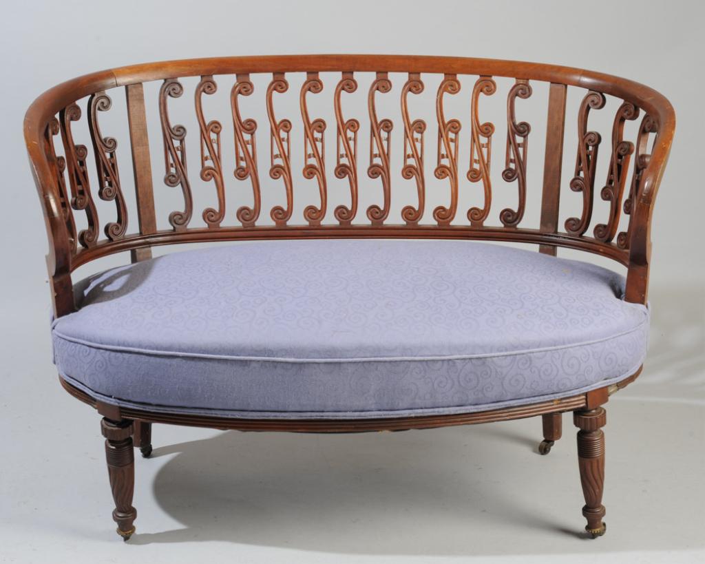 Mid 19th C. American Cherry Settee (1 of 3)