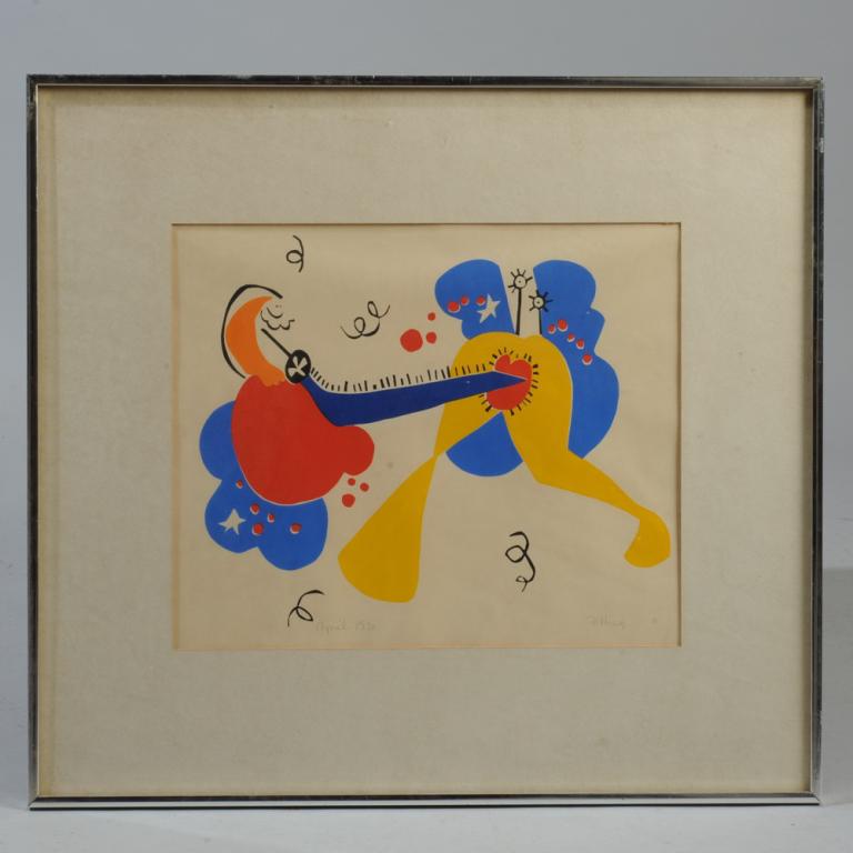 Illegibly Signed Modern Original Print (1 of 2)