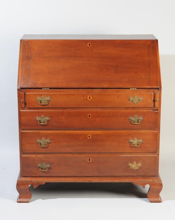 Southern Chippendale Walnut Slant-front Desk (1 of 13)