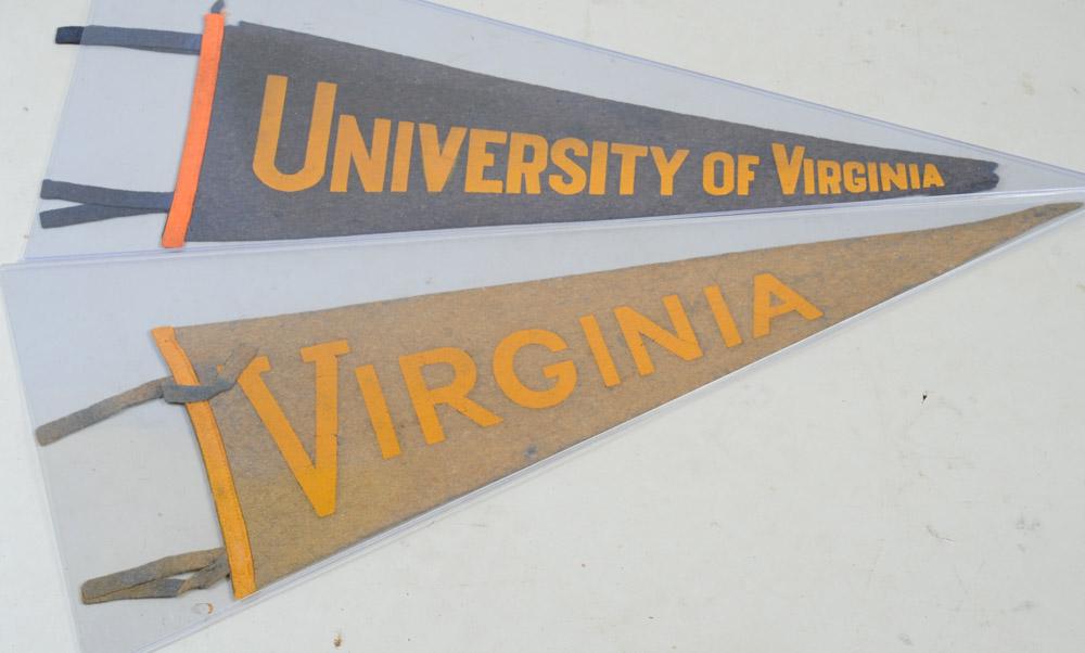 2 Vintage University of Virginia Pennants (1 of 2)