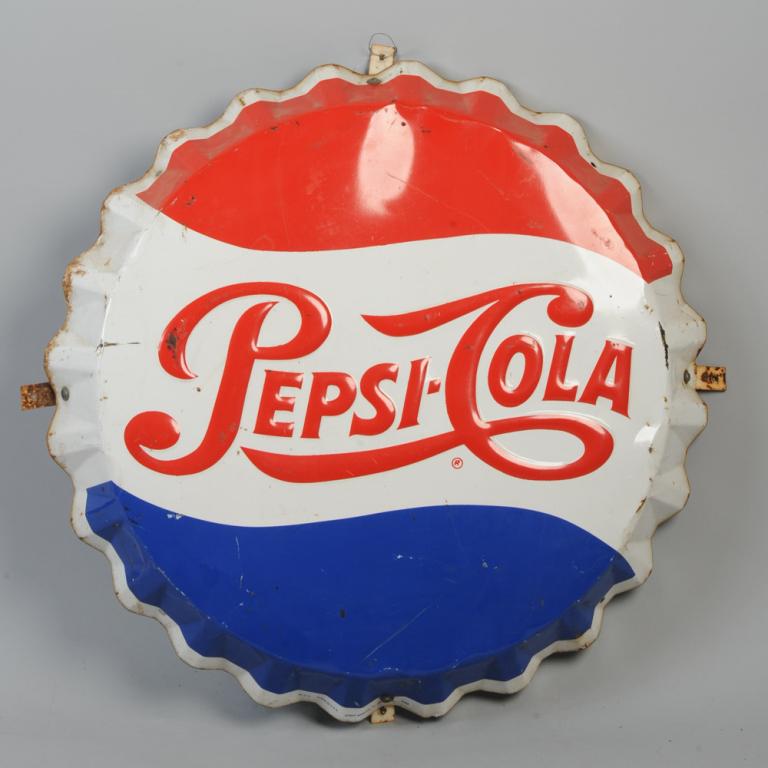 1960s Pepsi Cola Metal Sign (1 of 2)