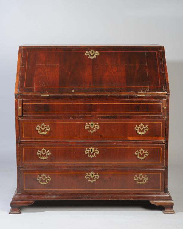 Antique English Mahogany Slant Front Desk (1 of 13)