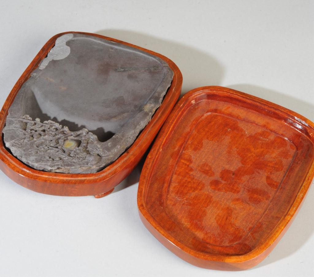 Chinese Duan Inkstone Birds, Prunus, Moon (1 of 3)