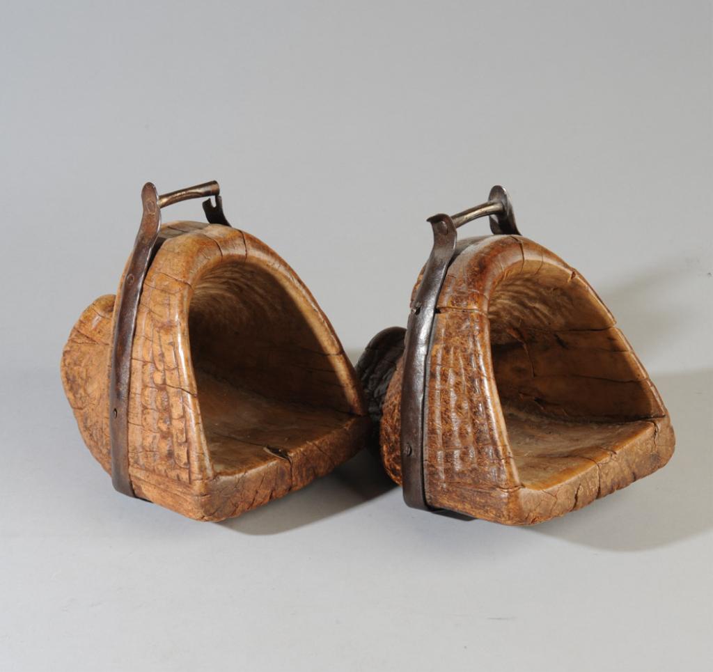 Pair Spanish Colonial Wooden Stirrups (1 of 9)