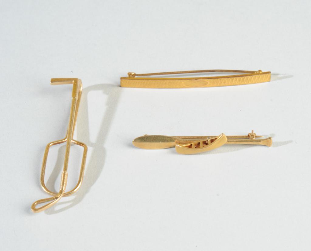 Three 14K Gold Bar Pins (1 of 5)