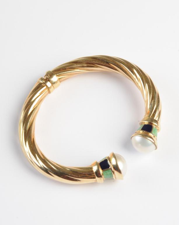 14K Gold & Enamel Bracelet (1 of 2)