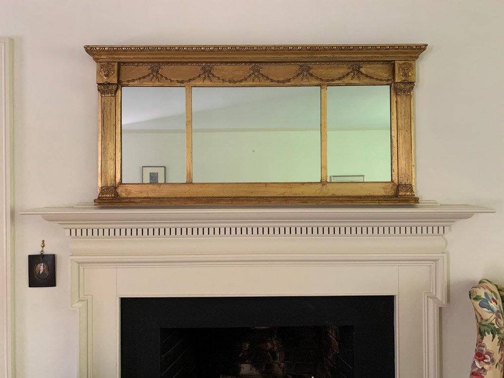 19th C. Gilt Mirror with Lion Motif (1 of 1)