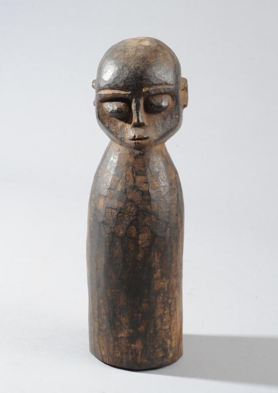 Lobi Head Stake Baathil: Carved head on small column. Also known as Thilbou yo. Lobi artist, Burkina Faso. Approx. 11" H. Provenance: Estate of Thomas McNemar, (1931-2020.) McNemar lived and collected throughout Central and W