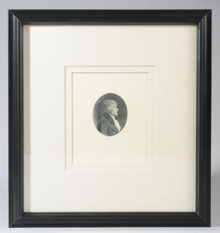 Charles Saint-Memin Portrait of Thomas Jefferson: Charles Balthazar Julien Fevret de Saint-Memin (French, 1770-1852) 1804 miniature portrait aquatint of Thomas Jefferson, said to be the most popular likeness of Jefferson of his day and a favorite amo