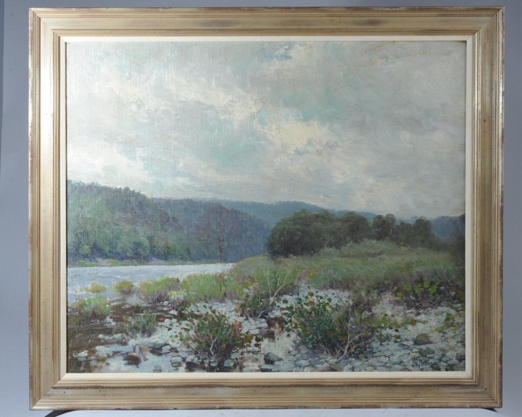 Hal Robinson (1867-1933) Landscape: Oil on canvas laid to board, signed lower right.Frame: approx. 34 1/2" x 29 1/4"Visible image: approx. 29 1/4" x 24 1/4"