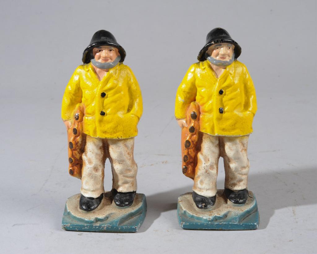 Hubley Old Salt Cast Iron Bookends: Approx. 6 1/2" H.