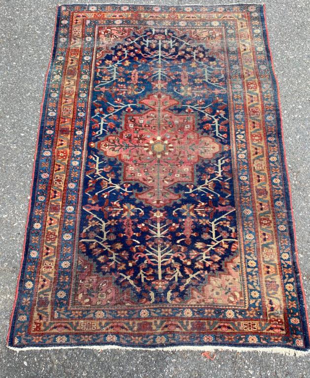Signed Antique Geometric Persian Rug (1 of 3)