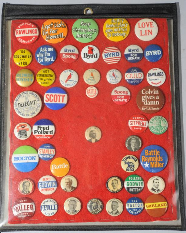 Virginia Political Pinback Buttons (1 of 3)