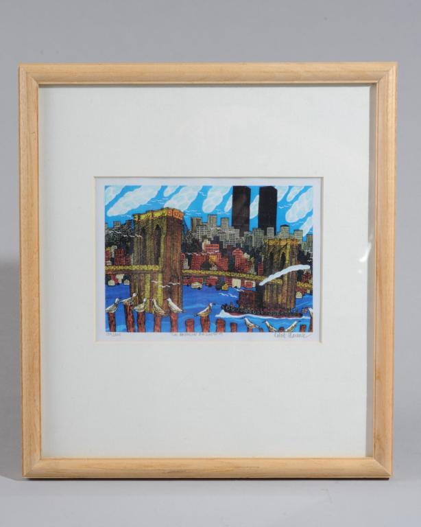 Robert Clarence Lithograph "The Brooklyn Bridge" (1 of 5)