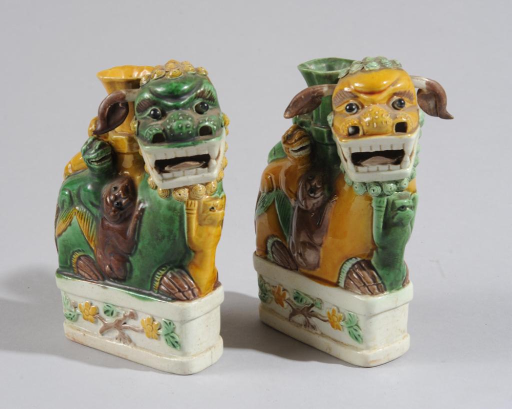 Pair Chinese Foo Dog Censers (1 of 7)