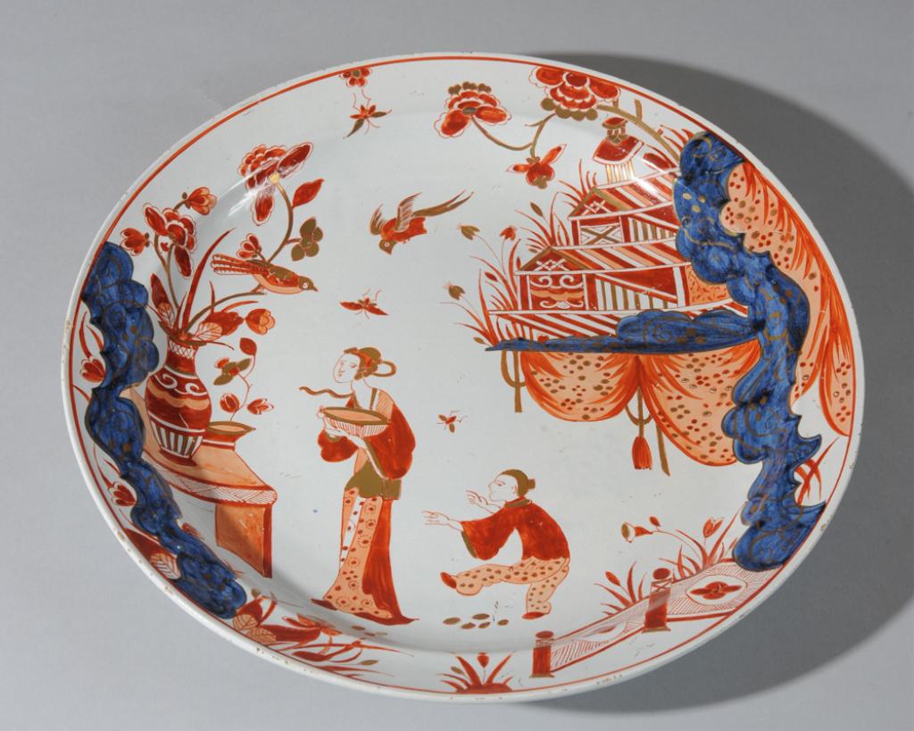 18th C. Delft Polychrome Chinoiserie Charger (1 of 7)