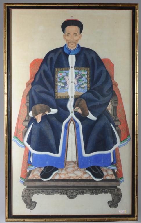 Pair Chinese Ancestor Portraits (1 of 5)