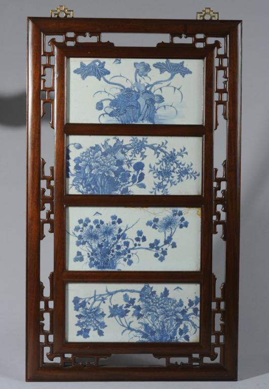 Set of 4 Chinese Blue & White Porcelain Plaques (1 of 5)